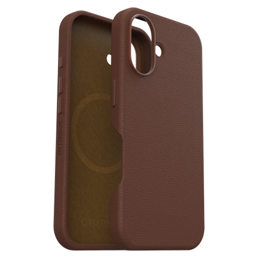 [77-96303] Otterbox - Symmetry Cactus Leather Magsafe Case For Apple Iphone 16 - Rich Adobe