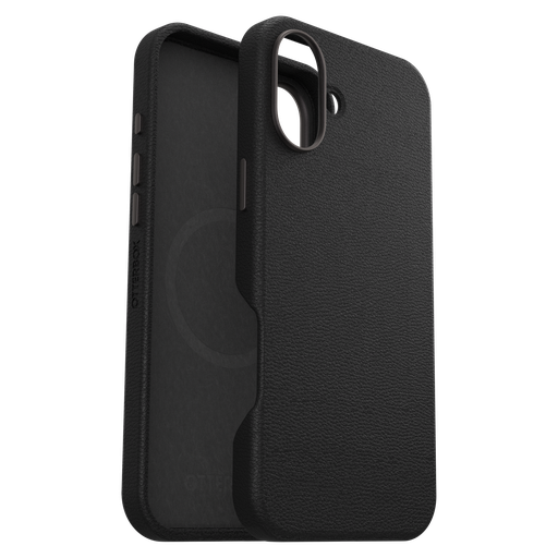 [77-96283] Otterbox - Symmetry Cactus Leather Magsafe Case For Apple Iphone 16 Plus - Noir Ash
