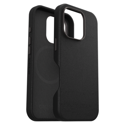 [77-96315] Otterbox - Symmetry Cactus Leather Magsafe Case For Apple Iphone 16 Pro - Noir Ash