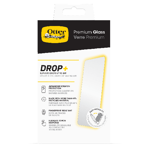 [77-96191] Otterbox - Premium Glass Antimicrobial Screen Protector For Apple Iphone 16 Pro Max - Clear