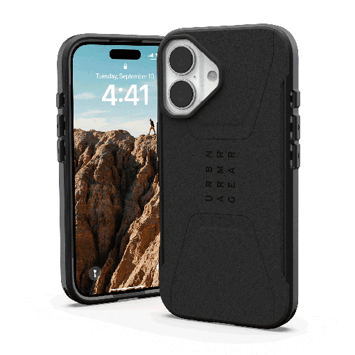 [114446114040] Urban Armor Gear Uag -  Civilian Magsafe Case For Apple Iphone 16 - Black