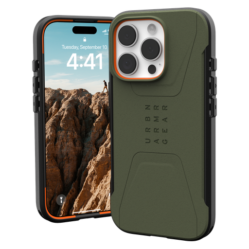 [114444117272] Urban Armor Gear Uag -  Civilian Magsafe Case For Apple Iphone 16 Pro - Olive Drab