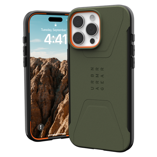 [114445117272] Urban Armor Gear Uag -  Civilian Magsafe Case For Apple Iphone 16 Pro Max - Olive Drab