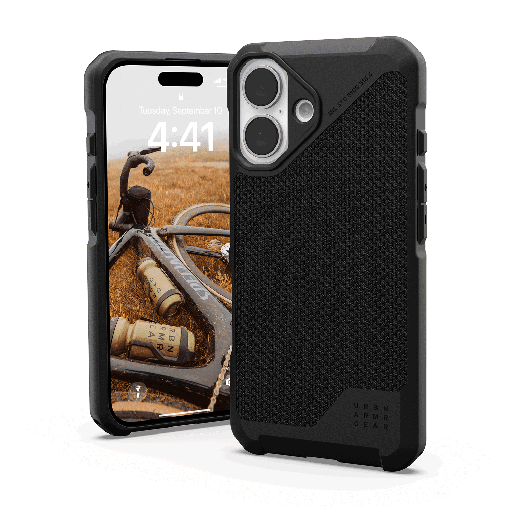 [114454113940] Urban Armor Gear Uag -  Metropolis Lt Magsafe Case For Apple Iphone 16 - Kevlar Black