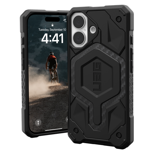 [114462114242] Urban Armor Gear Uag -  Monarch Case For Apple Iphone 16 - Carbon Fiber