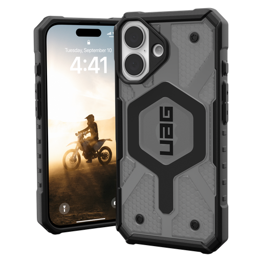 [114466113131] Urban Armor Gear Uag -  Pathfinder Clear Magsafe Case For Apple Iphone 16 - Ash