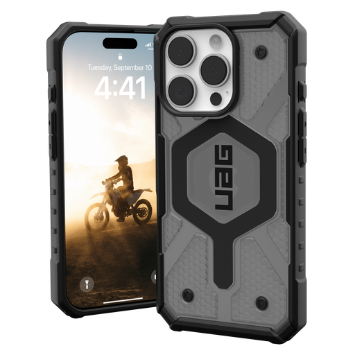 [114464113131] Urban Armor Gear Uag -  Pathfinder Clear Magsafe Case For Apple Iphone 16 Pro - Ash