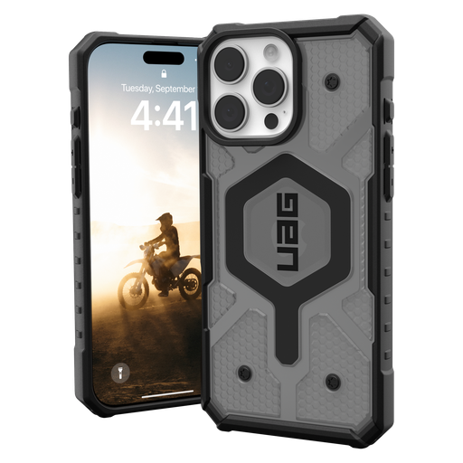 [114465113131] Urban Armor Gear Uag -  Pathfinder Clear Magsafe Case For Apple Iphone 16 Pro Max - Ash