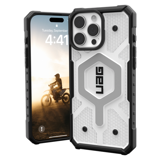 [114465114343] Urban Armor Gear Uag -  Pathfinder Clear Magsafe Case For Apple Iphone 16 Pro Max - Ice
