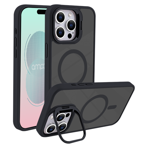 [AA-IPH16PMAX-CAMKICK-BLK] Ampd - Acrylic Smoke Camkick Magsafe Case For Apple Iphone 16 Pro Max - Black
