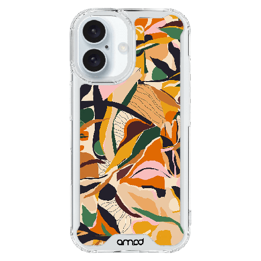 [AA-PLSIPH16-HDPRINT-ORNGFLWR] Ampd - Tpu   /   Acrylic Hd Print Magsafe Case For Apple Iphone 16 Plus - Orange Blossom