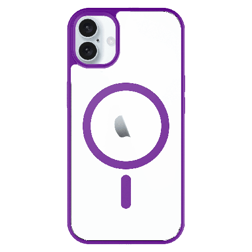 [AA-PLSIPH16-MAGBUMP-PURP] Ampd - Tpu   /   Acrylic Bumper Magsafe Case For Apple Iphone 16 Plus - Purple