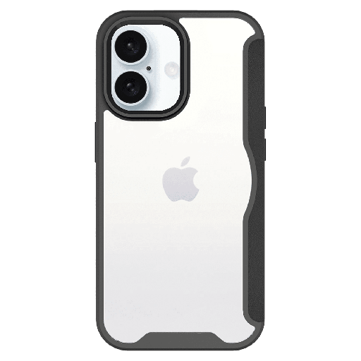 [AA-PLSIPH16-FLIPWALLET-BLK] Ampd - Tpu   /   Acrylic Wallet Flip Magsafe Case For Apple Iphone 16 Plus - Black