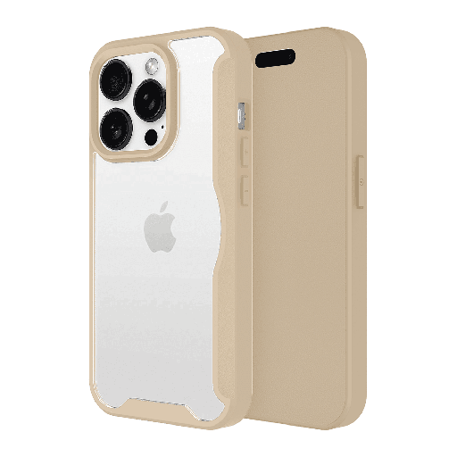 [AA-IPH16PRO-FLIPWALLET-TAN] Ampd - Tpu   /   Acrylic Wallet Flip Magsafe Case For Apple Iphone 16 Pro - Tan