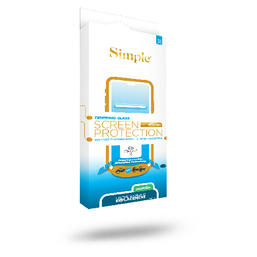 [581314] Simple - Guided Tempered Glass Screen Protector For Apple Iphone 16  /  Iphone 15 - Clear