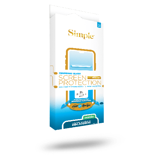 [581316] Simple - Guided Tempered Glass Screen Protector For Apple Iphone 16 Pro - Clear
