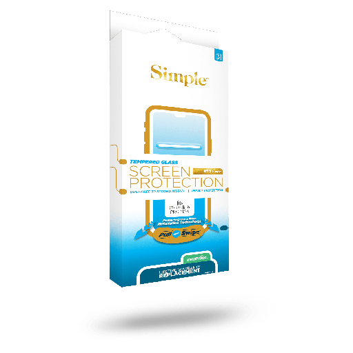 [581317] Simple - Guided Tempered Glass Screen Protector For Apple Iphone 16 Pro Max - Clear