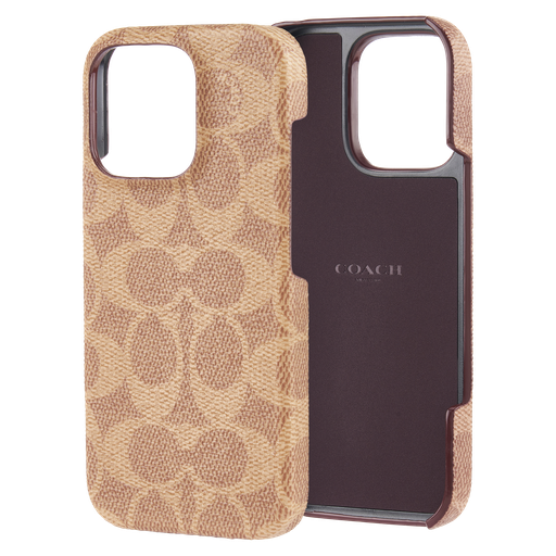 [CH054104] Coach - Slim Wrap Case For Apple Iphone 16 Pro - Signature Tan