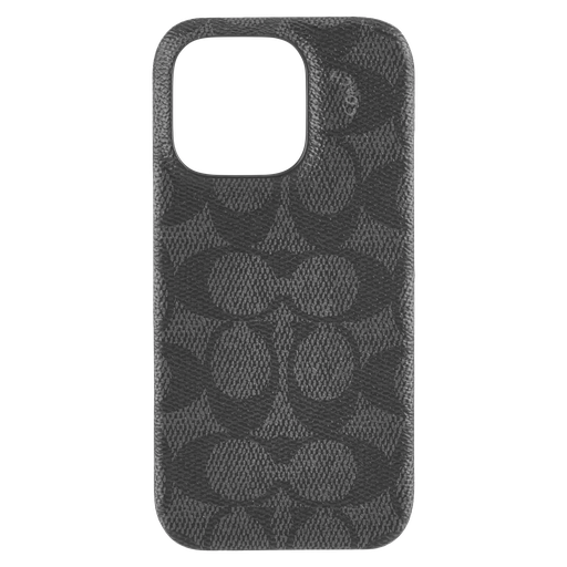 [CH054096] Coach - Slim Wrap Case For Apple Iphone 16 Pro - Signature Charcoal