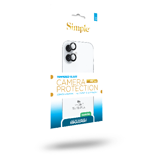 [581482] Simple - Camera Lens Tempered Glass Screen Protector For Apple Iphone 16 - Clear