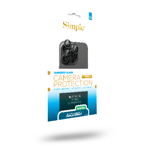 [581483] Simple - Camera Lens Tempered Glass Screen Protector For Apple Iphone 16 Pro - Clear