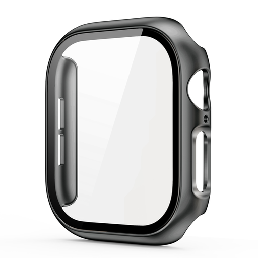 [CS-IW46-HPT-BK-SR10] Hard PC Case with 10th Gen Tempered Glass For iWatch 10th Gen  46mm - Black