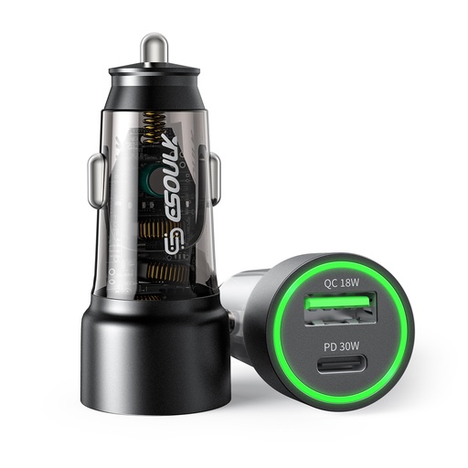 [ACE-EK-2006-BK] Esoulk PD30W + QC18W Car Charger (12/48) (Black)