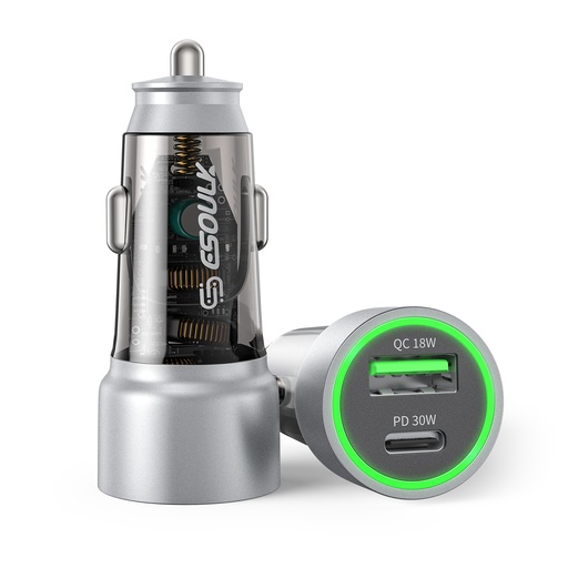 [ACE-EK-2006-WH] Esoulk PD30W + QC18W Car Charger  (12/48) (White)
