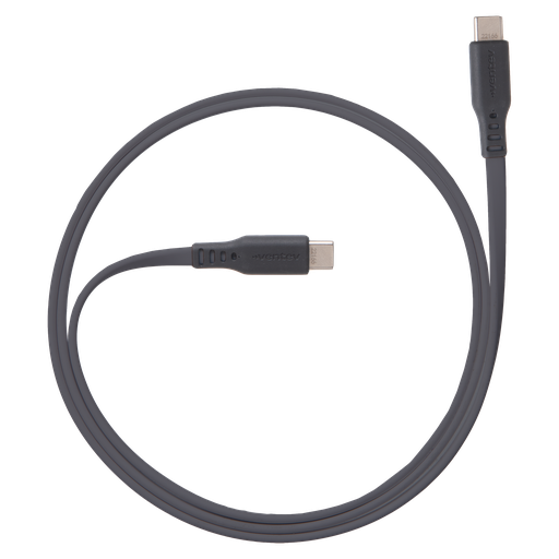 [FC6-GRYBX-266514] Ventev - Flat Usb C To Usb C High Speed Tangle-free Cable 6ft - Gray