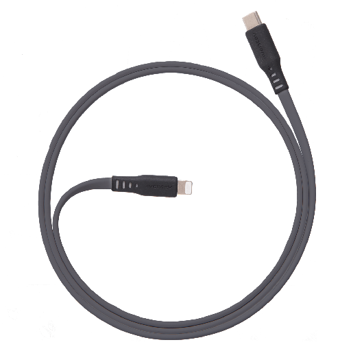 [FC3-GRYBX-266512] Ventev - Flat Usb C To Apple Lightning High Speed Tangle-free Cable 3.3ft - Gray