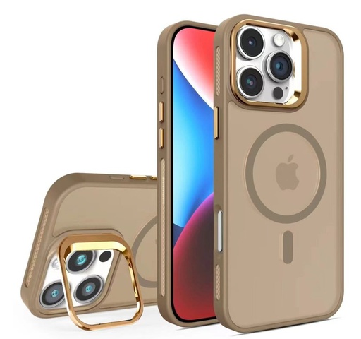 [CS-I16M-MCS-BR] Magsafe Matte Camera Stand Case for  iPhone 16 Plus - Desert