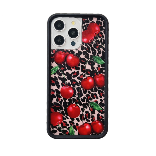 [CS-I16M-NFC-LPR] Nature Flower Case for iPhone 16 Plus - Cherry Leopard