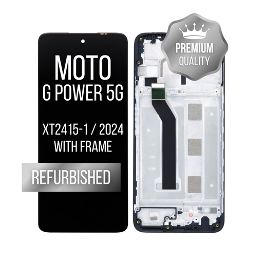 [LCD-XT24151-WF-BK] LCD Assembly with Frame for Motorola Moto G Power 5G (XT2415-1 / 2024) (Premium)