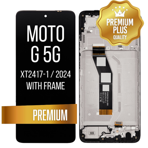[LCD-XT24171-WF-BK] LCD Assembly with Frame for Motorola Moto G 5G (XT2417-1 / 2024) (Premium)