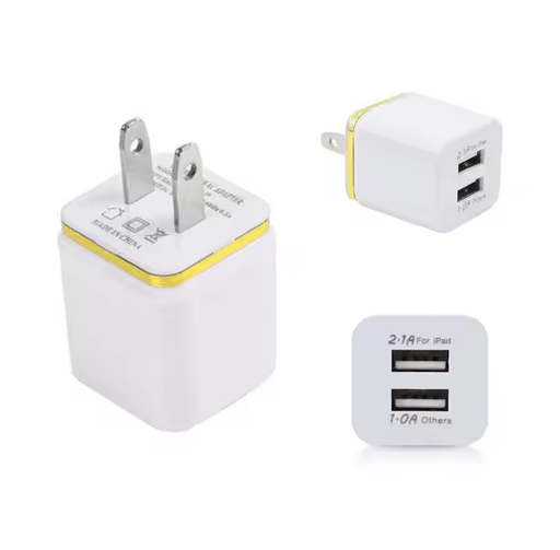 [ACE-WLC-LU-2-SQ-GO-WB] Square Wall Charger 2 port - Gold