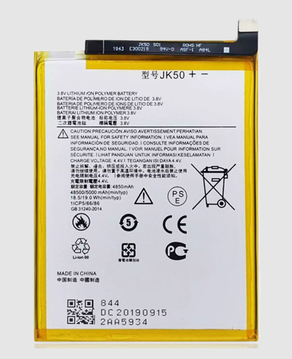 [BAT-XT2171-JK50] Battery For Motorola G Power ( XT2165 / 2022) / G Play (XT2271) / Moto G50 (XT2137 / 2021) / G9 Play (XT2083) / G Play (XT2093) / G Power (XT2117) / G7 Power (XT1955) / G Power (XT2165 / 2022) / G7 Supra (XT1955-5) / One Power / E40 / G30 / Defy / E7 Plus / G10 / G 5G (XT2213) / G31/ G20/ G8 Power Lite (JK50) (Ground Shipping Only)