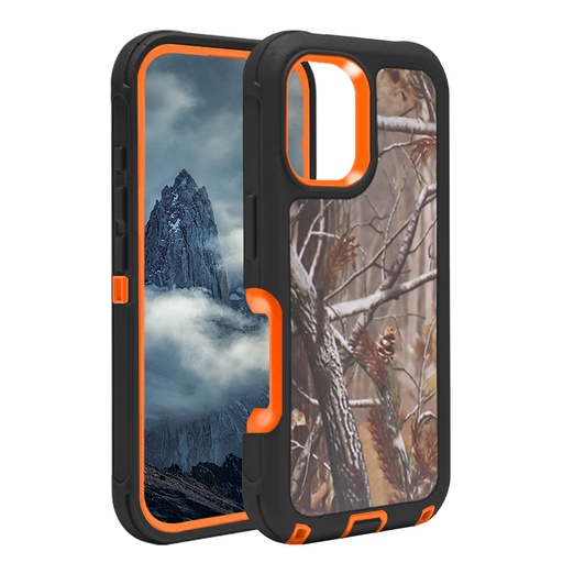 [CS-I16M-OBD-COR] DualPro Protector Case for iPhone 16 Plus - Camouflage Orange