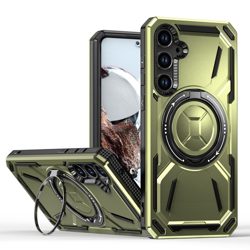 [CS-A35-ARSC-AGR] Armor Rotate Stand Case with Magsafe for Galaxy A35 - Army Green