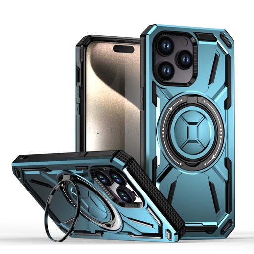 [CS-I14PM-ARSC-NA] Armor Rotate Stand Case with Magsafe for iPhone 14 Pro Max - Light Blue