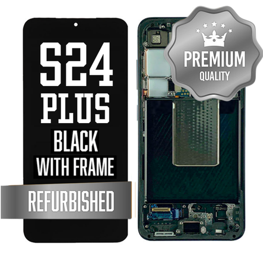 [LCD-S24P-WF-BK] OLED Assembly for Samsung Galaxy S24 Plus With Frame - Black (Refurbished - Premium)