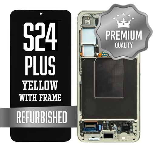 [LCD-S24P-WF-YL] OLED Assembly for Samsung Galaxy S24 Plus With Frame - Yellow (Refurbished - Premium)