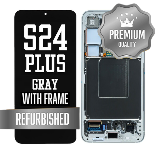 [LCD-S24P-WF-GY] OLED Assembly for Samsung Galaxy S24 Plus With Frame - Gray (Refurbished - Premium)