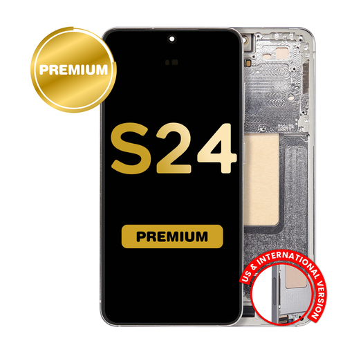 [LCD-S24-WF-GY] OLED Assembly for Samsung Galaxy S24 (S921) with Frame - Gray (Premium)