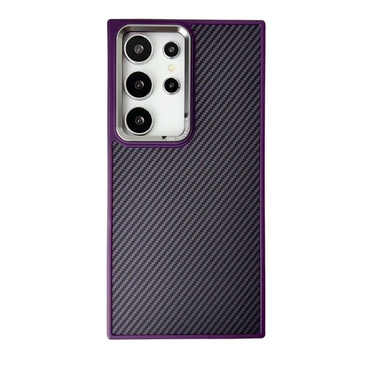 [CS-S24U-CRB-PU] Carbon Fiber Texture Case with Magsafe for  Samsung S24 Ultra - Purple