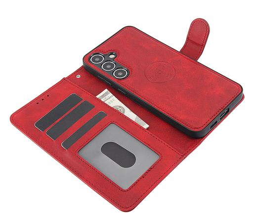 [CS-S25P-CMC-RD] Classic Magnet Wallet Case for Galaxy S25 Plus / S24 Plus - Red