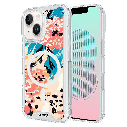 [AA-IPH13-HDPRINT-BLUFLWR] Ampd - Hd Print Magsafe Case For Apple Iphone 13 - Blue Blossom