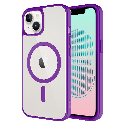 [AA-IPH13-MAGBUMP-PRP] Ampd - Tpu  /  Acrylic Bumper Case For Apple Iphone 13 - Purple