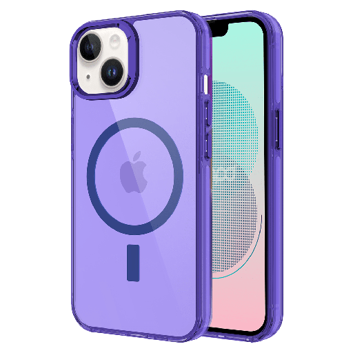 [AA-IPH13-CLRPOPMAG-PRP] Ampd - Tpu  /  Acrylic Drop Magsafe Case For Apple Iphone 13 - Purple