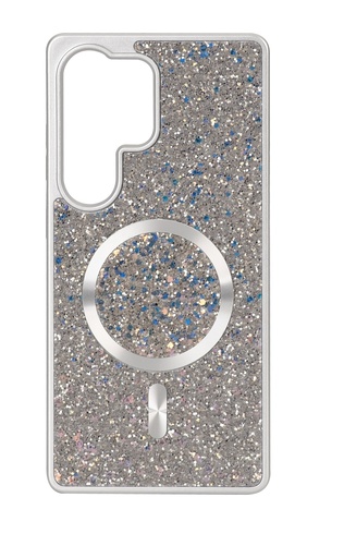 [CS-S25P-BCM-SI] Blinged Case with Magsafe for Galaxy S25 Plus / S24 Plus - Silver