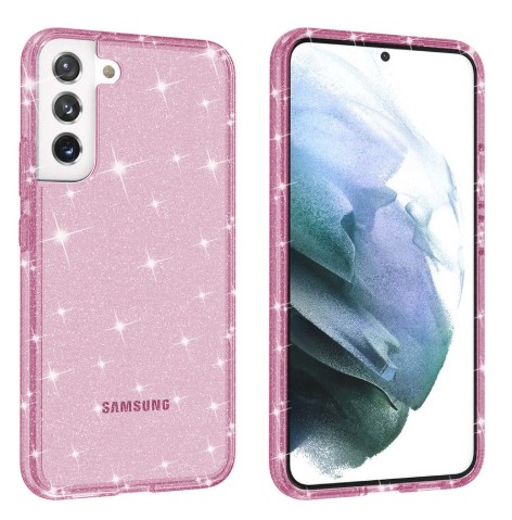[CS-S25P-TSP-PN] Transparent Sparkle Case for Galaxy S25 Plus / S24 Plus - Pink